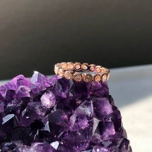Rose Gold Over Sterling Dots Eternity Ring